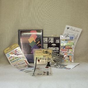 Stampin Up Stamps Graduation Scrapbooking Kit with Stickers and Paper